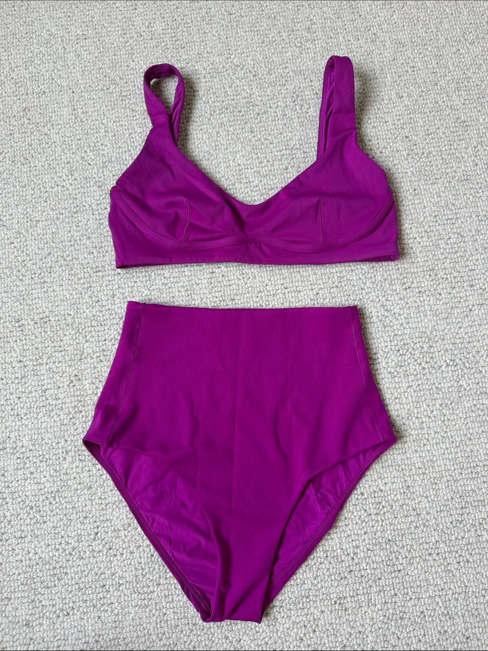 Left on Friday High-Waist Bikini Set - Carve Top & Hi Tide Bottom - Aloha - sz M